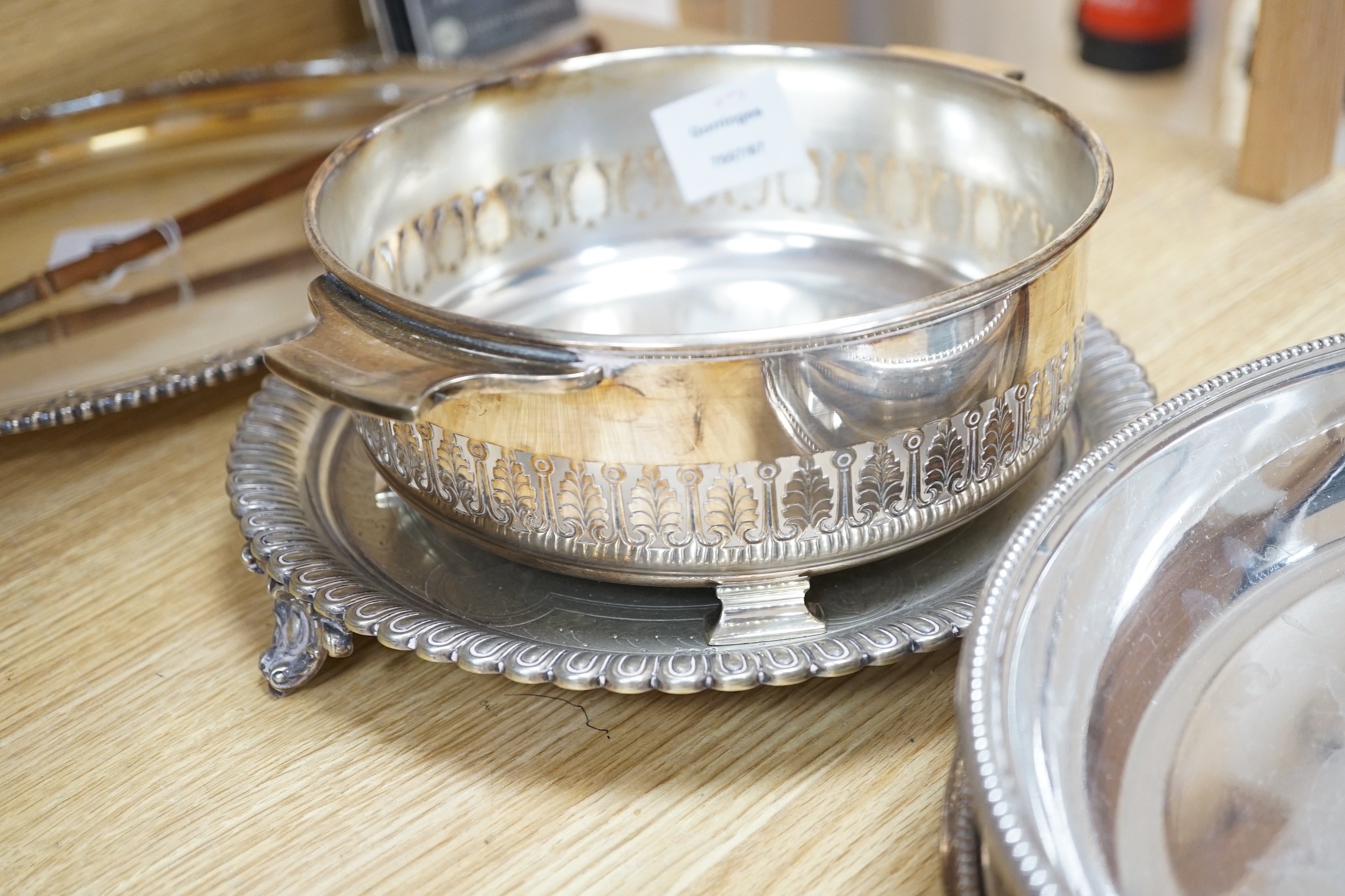 A group of plated wares